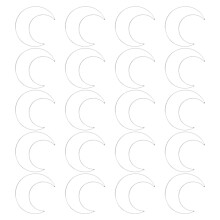 40Stk Mondförmige Ringe Eisen Silber Für DIY Basteln