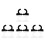 8Sets Horizontaler Baseball Bat Halter Wandmontage Display Rack 8