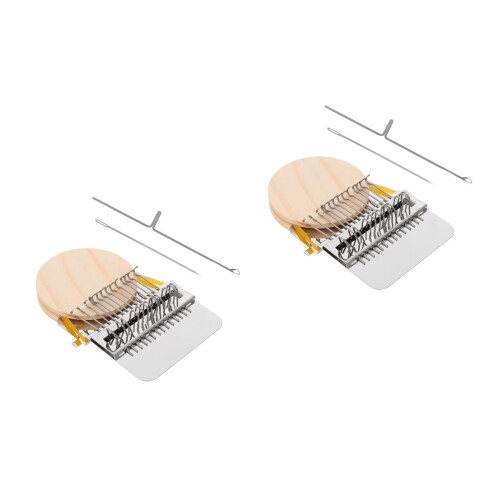 2Sets Holz Webrahmen Set Bunt DIY Strickmaschine Handwerk Kinder Spaß 2