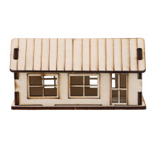 2Stk Holz Modellhaus Bastelset Beige DIY Lernspielzeug Kinder