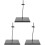 3Pièces Support Présentoir Figurine Noir Réglable ABS Durable 4