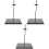 3Pièces Support Présentoir Figurine Noir Réglable ABS Durable 5