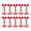 20Pcs Red Adjustable Spring Fish Bone Camping Tent Windproof Anchors 2