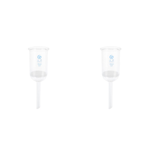2Pcs Transparent Glass Experiment Funnels Acid Resistant Tools 2