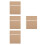 4Sets Khaki Outdoor Chair Replacement Sling Fabric with Bamboo Support 8