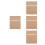 4Sets Khaki Outdoor Chair Replacement Sling Fabric with Bamboo Support 9