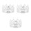 3Pcs Silver Crown Cake Topper Set Exquisite Mini Tiara for Parties 9