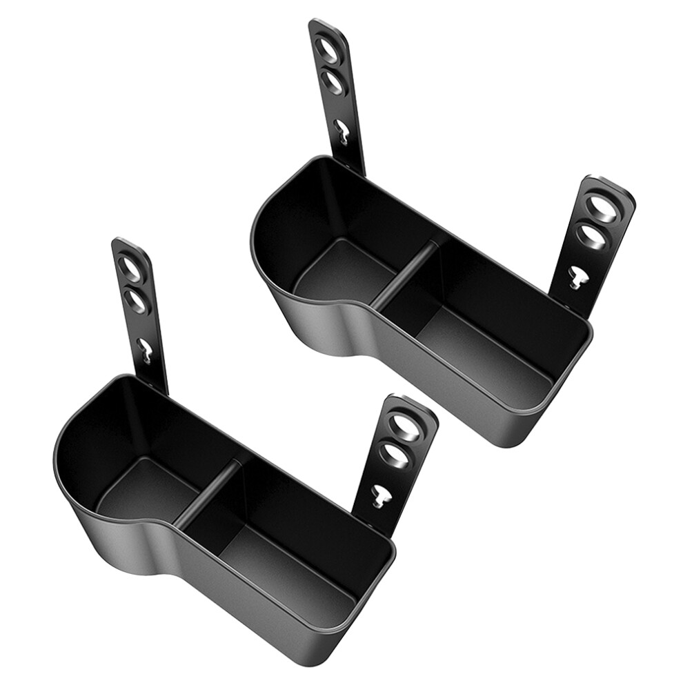 4Pcs Universal Car Headrest Storage Hook And Cup Holder Plastic Black 3393413569040