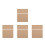 4Sets Khaki Outdoor Chair Replacement Sling Fabric with Bamboo Support 6
