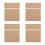 4Sets Khaki Outdoor Chair Replacement Sling Fabric with Bamboo Support 4