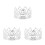 3Pcs Silver Crown Cake Topper Set Exquisite Mini Tiara for Parties 7