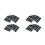 Saxophone Mouthpiece Cushions Rubber Pads Black Thin Oval Patch 7