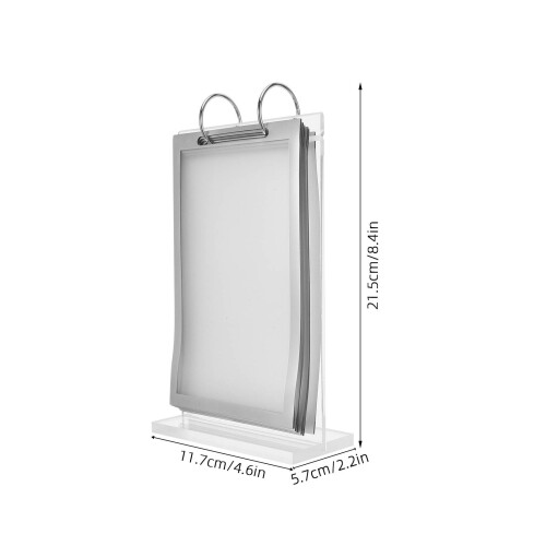 Durable Acrylic Flip Sign Holder Transparent Table Menu Display 1