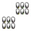 12Pcs Color Changing Running Shoe Clips LED Lightweight ABS Material 6