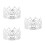 3Pcs Silver Crown Cake Topper Set Exquisite Mini Tiara for Parties 10