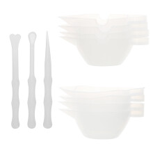 22Pcs Durable White Silicone Mixing Cups with Stirring Sticks DIY Kit