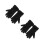 2Paare Schwarze Heizhandschuhe Outdoor Warm 4