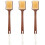 3St Badborstel Handvat Douche Back Scrubber Bruin Zachte 6