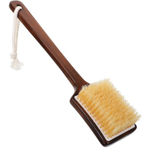 3St Badborstel Handvat Douche Back Scrubber Bruin Zachte 1