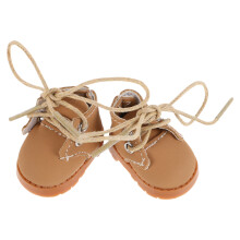 3Paare Weiche Puppenschuhe Hellbraun Mini Accessoires Für Puppen