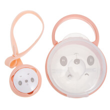 4Sets Schnullerhalter Pp+silikon, Kompakte Aufbewahrungsbox Pink