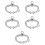 5Pcs Silver Stainless Steel Cattle Nose Rings Smooth Surface Easy Use 9