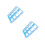 2Pcs Blue Storage Rack Metal Frame 4 Tier Book Sundries Shelf 6