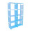 2Pcs Blue Storage Rack Metal Frame 4 Tier Book Sundries Shelf 2
