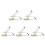 5Pièces Support Réglable Aluminium Portable Design Argent 8