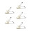 5Pièces Support Réglable Aluminium Portable Design Argent 9