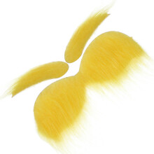 4Ensembles Décor Barbe Et Sourcils Faux Jaunes Pour Fête Et