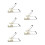 5Pièces Support Réglable Aluminium Portable Design Argent 6