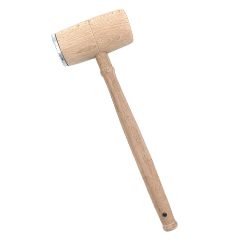 2Pcs Double-Sided Kitchen Meat Hammer with Non-Slip Beechwood Handle 1