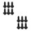 12Pièces Vis De Tige Valve Acier Noir Durable 4