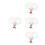 16Stk Blank Paddle Fan Weiß Holz Doppelseitig Für Kinder 3