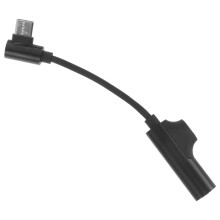 5Pcs Black Type-C Earphone and Charging Adapter with Aluminum Shell