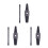 3Pièces Extracteur Vis Noir Acier Haut Carbone Usage 5