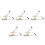 5Pièces Support Réglable Aluminium Portable Design Argent 7