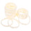 24Pcs Easy Slide Beige Plastic Shower Curtain Hooks for Home Use 1