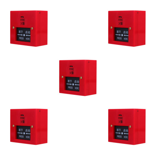 5Stk Roter Resettable Alarm Für Brandschutz 2