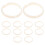 24Pcs Easy Slide Beige Plastic Shower Curtain Hooks for Home Use 2