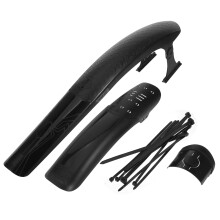 2Sets Mountain Bike Rear Mudguards Extended Coverage Black Pc Nylon