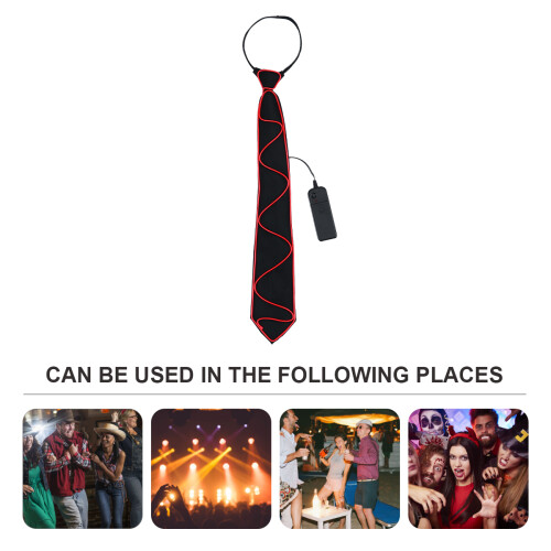 2Stk Pink LED Flackernde Luminous Tie Party Deko