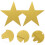 48Pcs Double Printed Gold Star Cutouts Paper Decorations 10