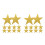 48Pcs Double Printed Gold Star Cutouts Paper Decorations 7