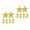 48Pcs Double Printed Gold Star Cutouts Paper Decorations 6