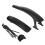 2Sets Mountain Bike Rear Mudguards Extended Coverage Black Pc Nylon 3