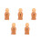5Pièces Statue Résine Khaki Petite Décoration Zen Pour 8
