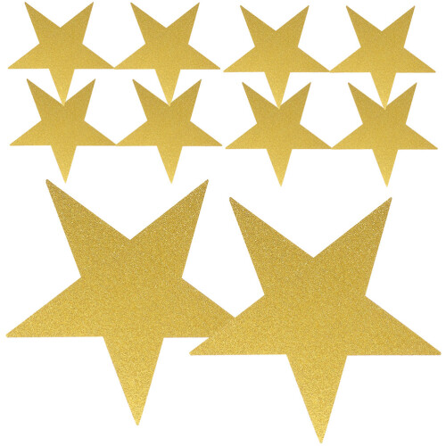 48Pcs Double Printed Gold Star Cutouts Paper Decorations 1