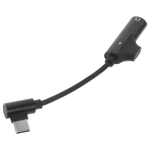 5Pcs Black Type-C Earphone and Charging Adapter with Aluminum Shell 2